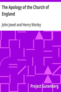 Cover of The Apology of the Church of England — Reading Notes