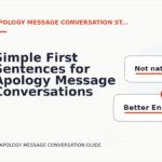 Simple First Sentences for Apology Message Conversations