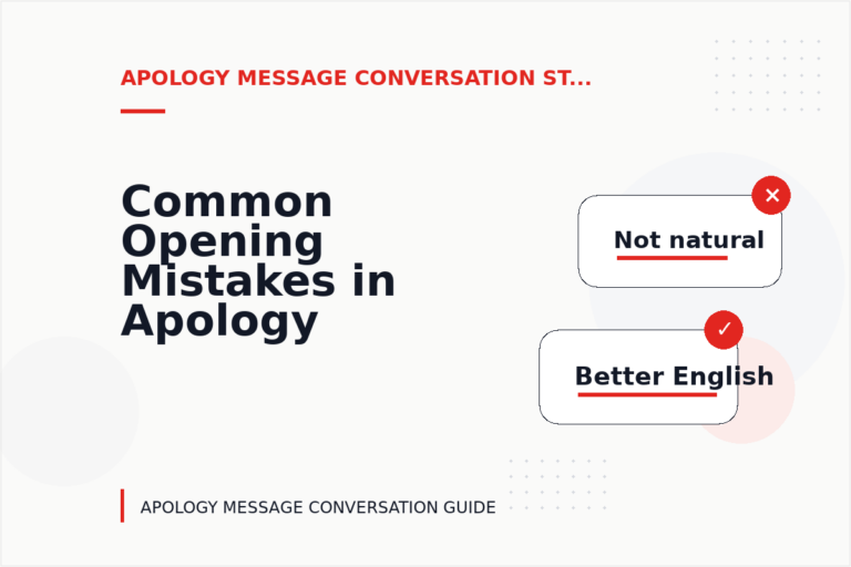 Common Opening Mistakes in Apology Message Conversations Common Opening Mistakes in Apology Message Conversations