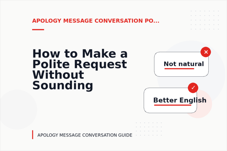 How to Make a Polite Request Without Sounding Demanding in Apology Message Conversation English How to Make a Polite Request Without Sounding Demanding in Apology Message Conversation English