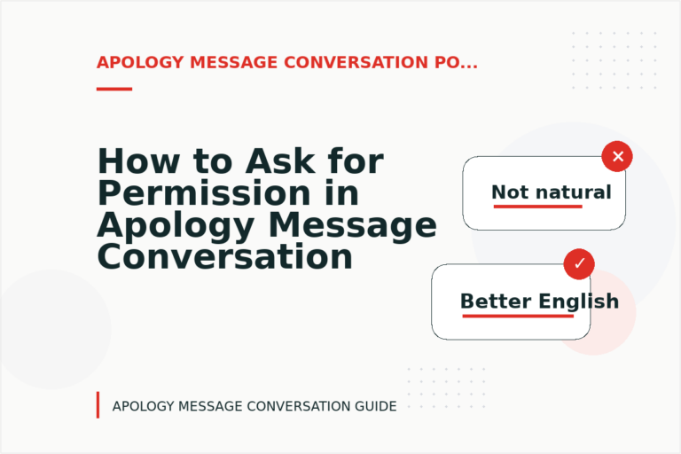 How to Ask for Permission in Apology Message Conversation English How to Ask for Permission in Apology Message Conversation English