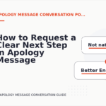 How to Request a Clear Next Step in Apology Message Conversation English