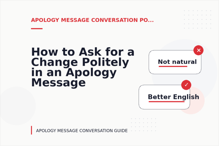 How to Ask for a Change Politely in an Apology Message Conversation How to Ask for a Change Politely in an Apology Message Conversation