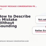 How to Describe a Mistake Without Sounding Rude in Apology Message Conversation English