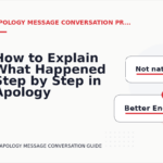 How to Explain What Happened Step by Step in Apology Message Conversation English