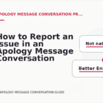 How to Report an Issue in an Apology Message Conversation
