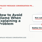 How to Avoid Blame When Explaining a Problem in Apology Message Conversation English