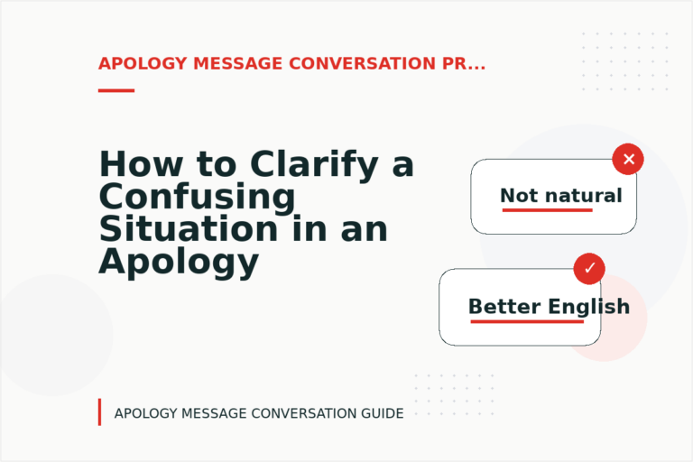 How to Clarify a Confusing Situation in an Apology Message Conversation