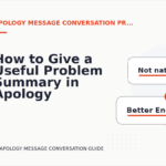 How to Give a Useful Problem Summary in Apology Message Conversation English