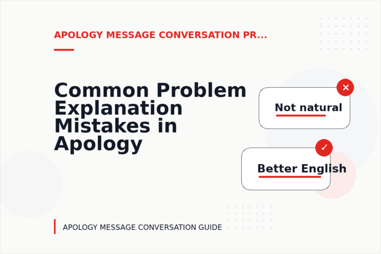 Common Problem Explanation Mistakes in Apology Message Conversation English