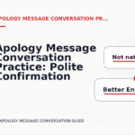 Apology Message Conversation Practice: Polite Confirmation Examples
