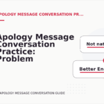 Apology Message Conversation Practice: Problem and Solution Replies