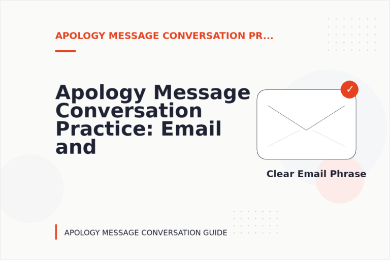 Apology Message Conversation Practice: Email and Message Examples Apology Message Conversation Practice: Email and Message Examples