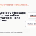 Apology Message Conversation Practice: Tone Fixes for Real Situations