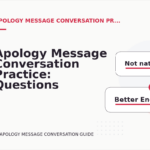 Apology Message Conversation Practice: Questions and Answers