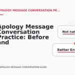 Apology Message Conversation Practice: Before and After Corrections