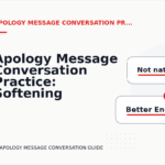 Apology Message Conversation Practice: Softening Direct Sentences