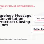 Apology Message Conversation Practice: Closing Lines and Follow-Ups